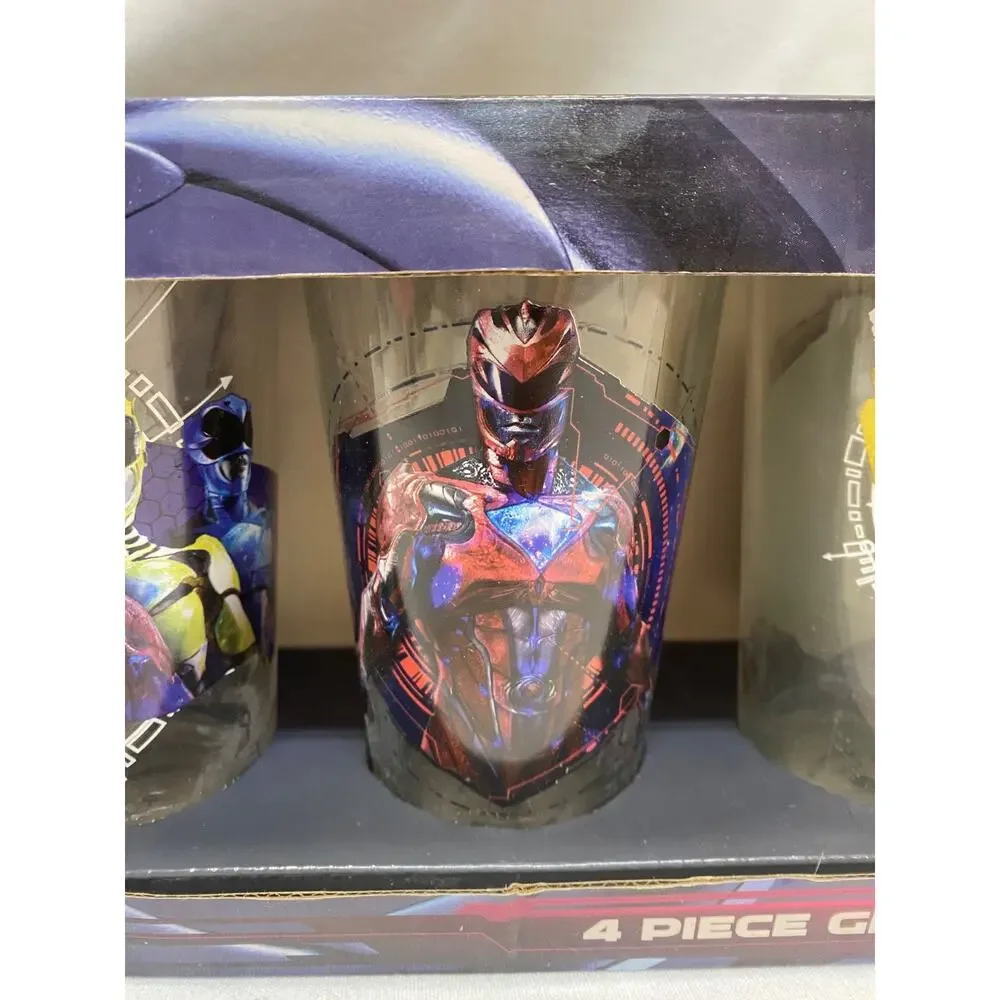 Saban Power Rangers Zak Set of 4 Pint Glasses Glassware Drinkware In Box